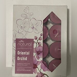 New Natural by Aroma Light 24-pack of "Oriental Orchid" scented tealight candles